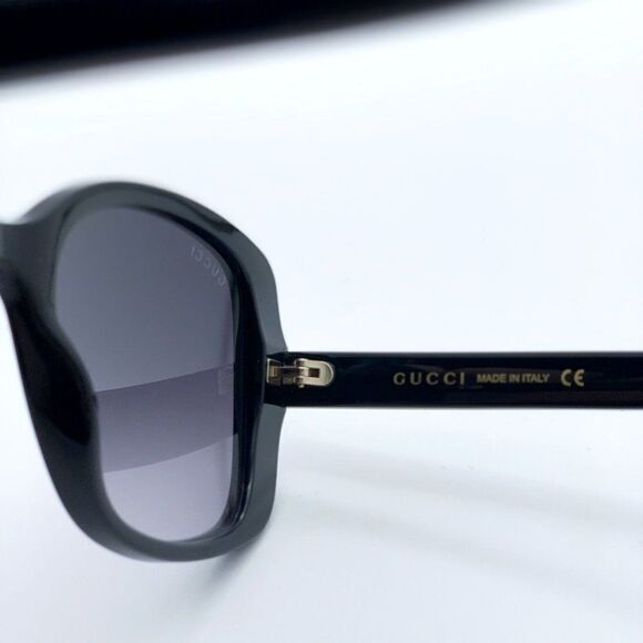 ЄNEW Gucci GG0762S  001 Black Gray Gradient Square Women Sunglasses - Picture 9 of 13